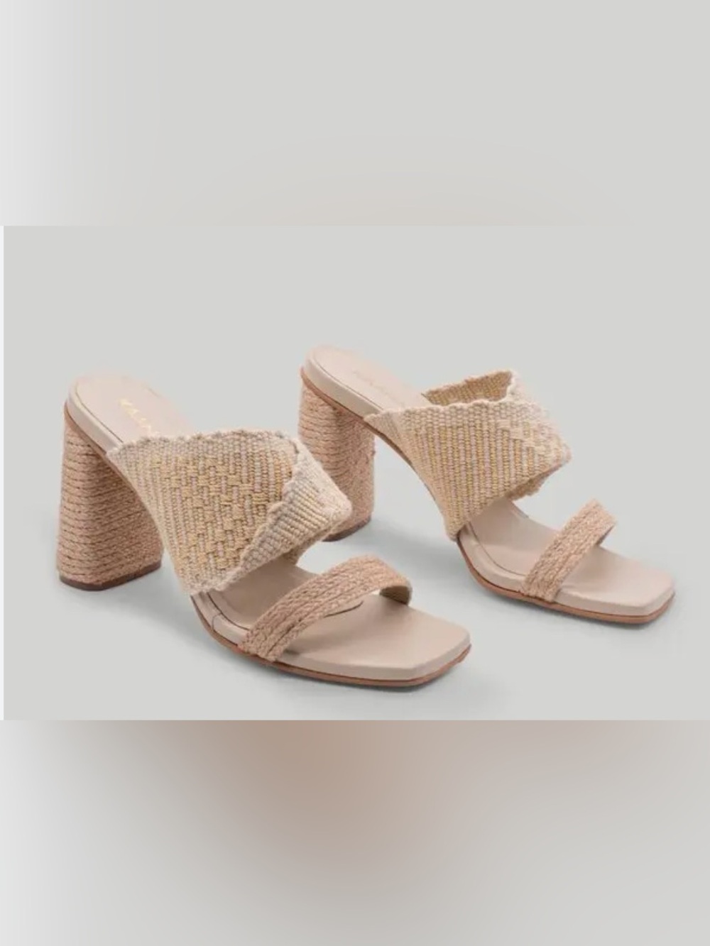 Kaanas Rai Double Band Upper W. Yute-Wrapped Heel  NWT